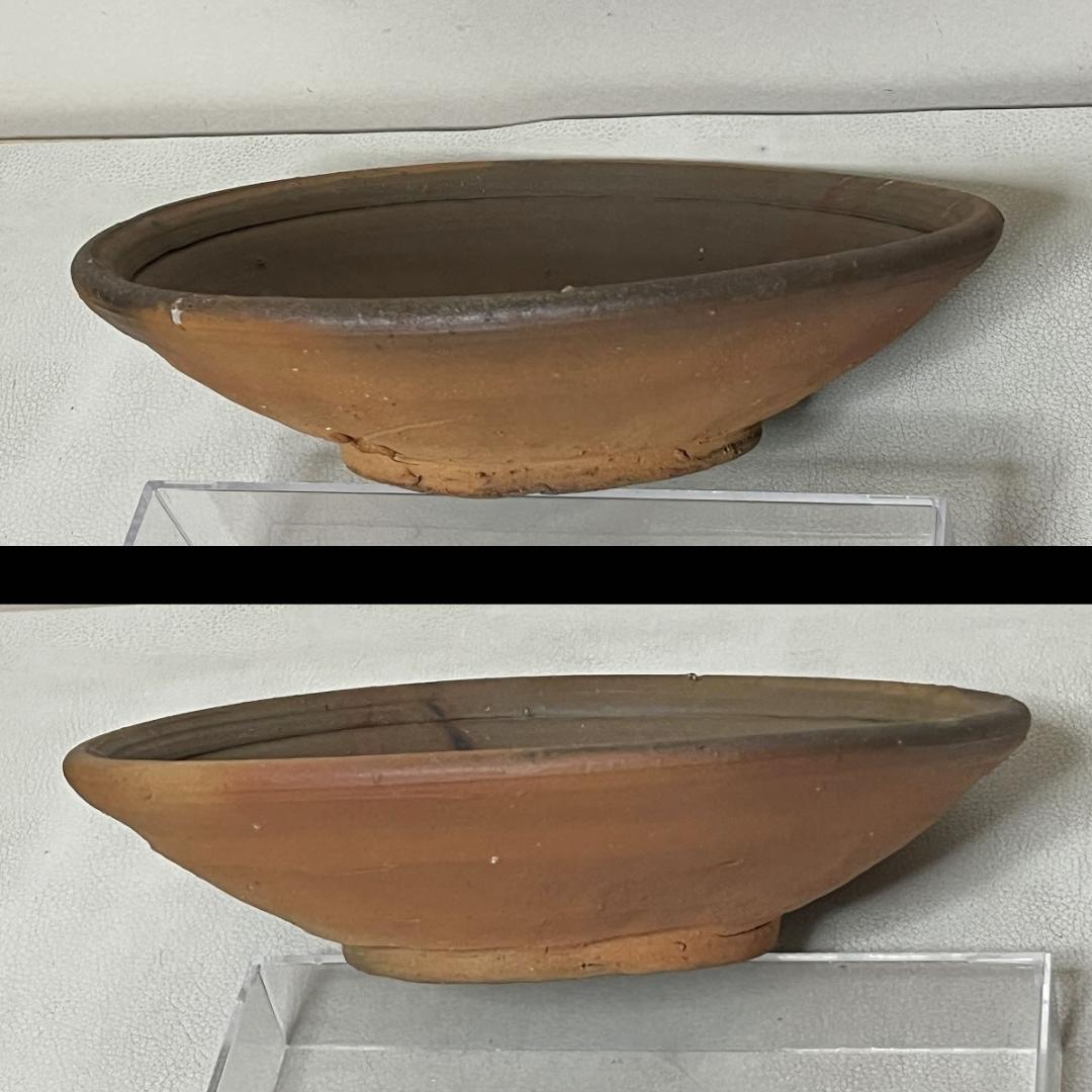 藤原啓 備前焼 緋襷 (ひだすき) 皿 共箱 人間国宝 【k2994】