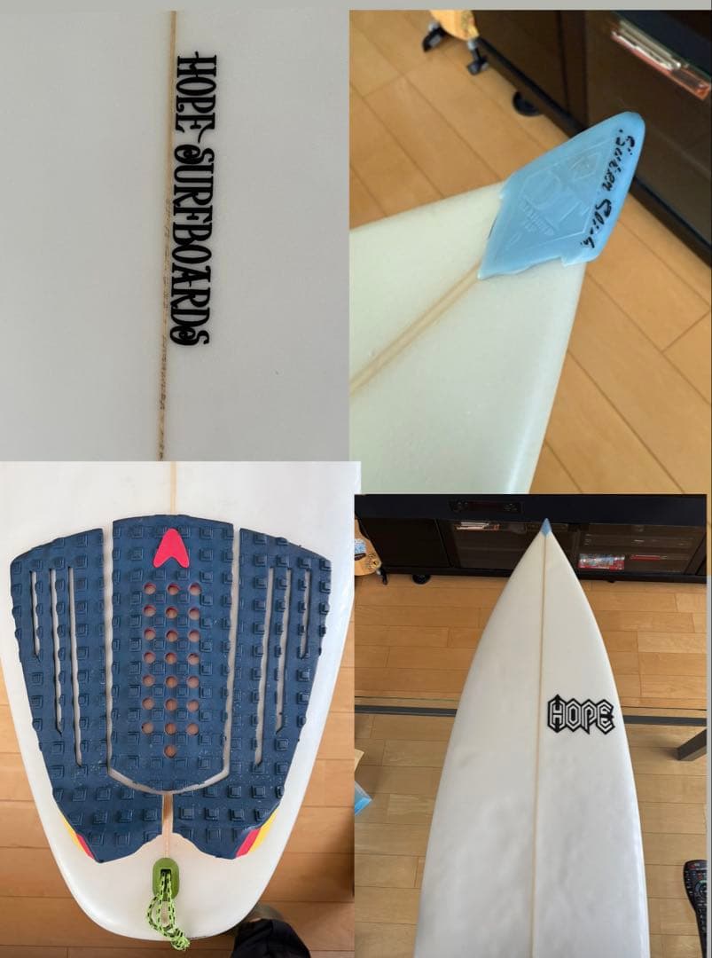 （お買い得品）HOPE ショートボード 6’1 futureフィン、リーシュ付き