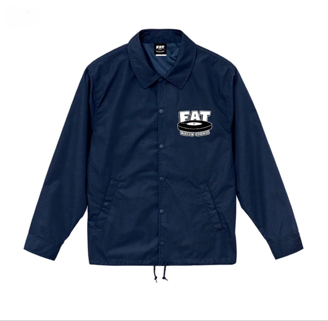 FAT WRECK CHORDS コーチジャケット　ネイビー　L 人気サイズ