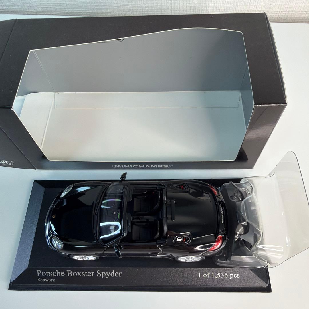 ミニカー Porsche Boxter Spyder 2010 Black /PMA