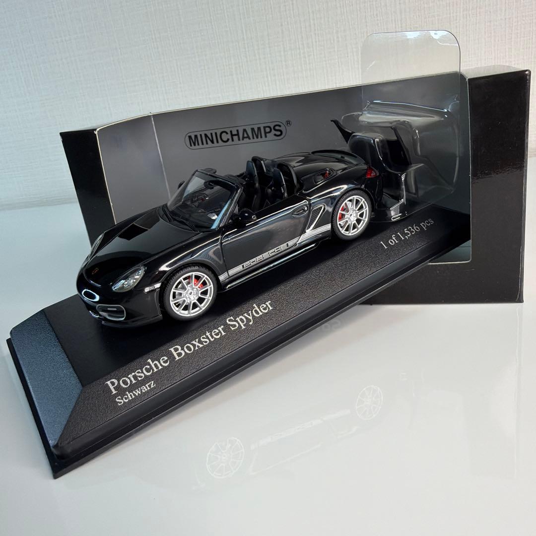 ミニカー Porsche Boxter Spyder 2010 Black /PMA