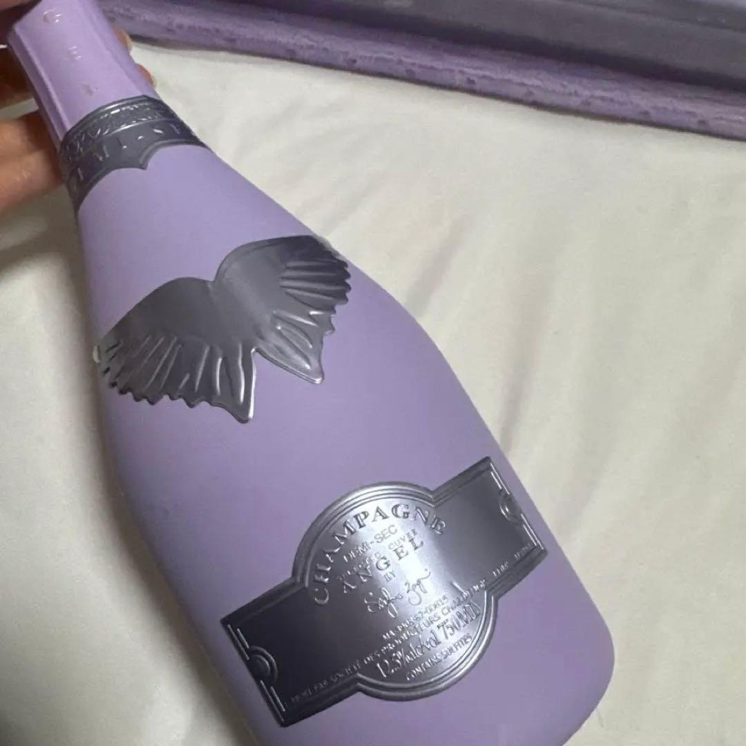 エンジェル ドゥミセック 紫 ハロウィン シャンパン 空き瓶箱セット売り