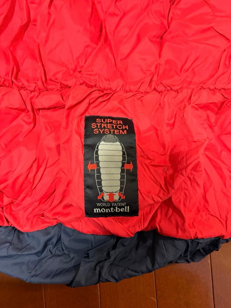 モンベル バローバッグ ＃0寝袋 左ジッパー サンライズレッド