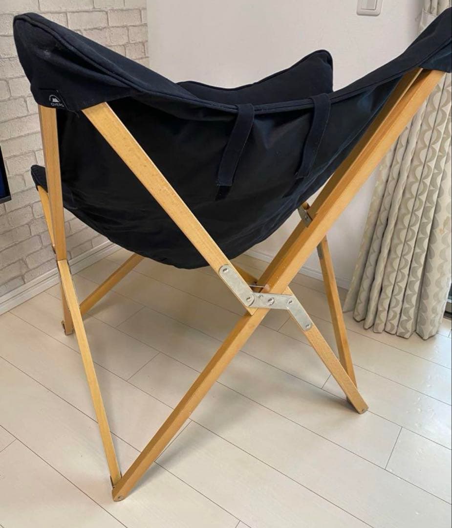 ドベルグ フォールディングバタフライチェア　DVERG ブラック 二脚