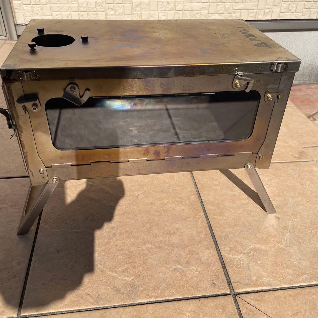 POMOLY T1 Max 折りたたみチタン薪ストーブ サイドテーブル付き