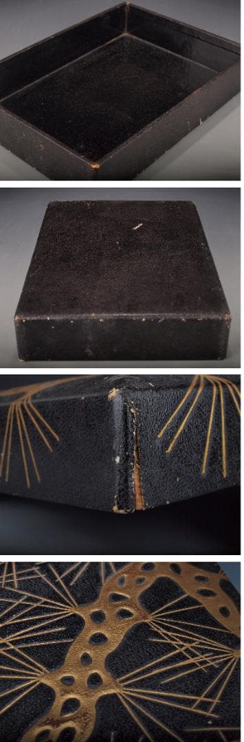 旧家蔵出品　江戸以前の物入れ　金塗？　激安骨董品 X584A11-4