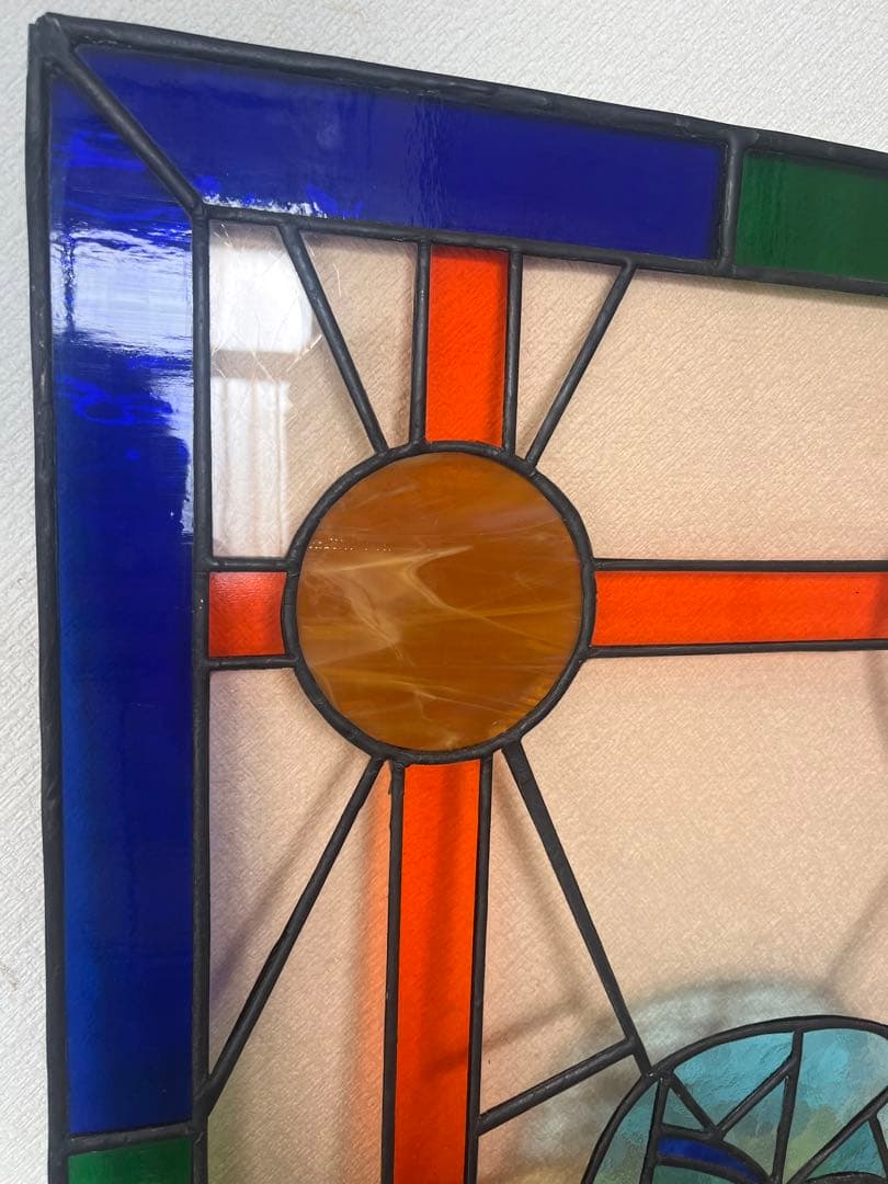 36 ステンドグラス レトロ ステンドガラス オブジェ ディスプレイ 店舗什器