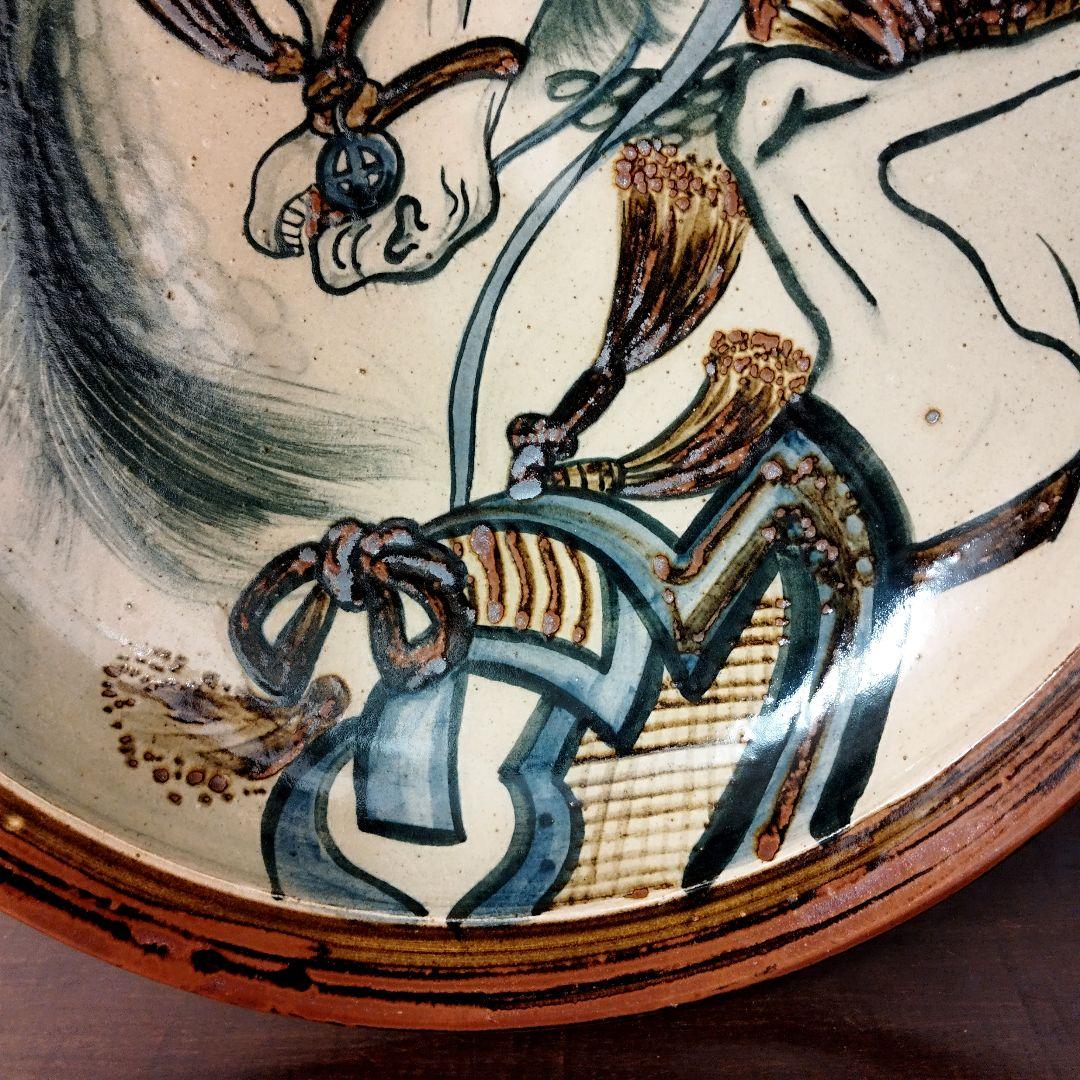 民藝 馬 大皿 大鉢 絵皿 飾皿 作家不詳