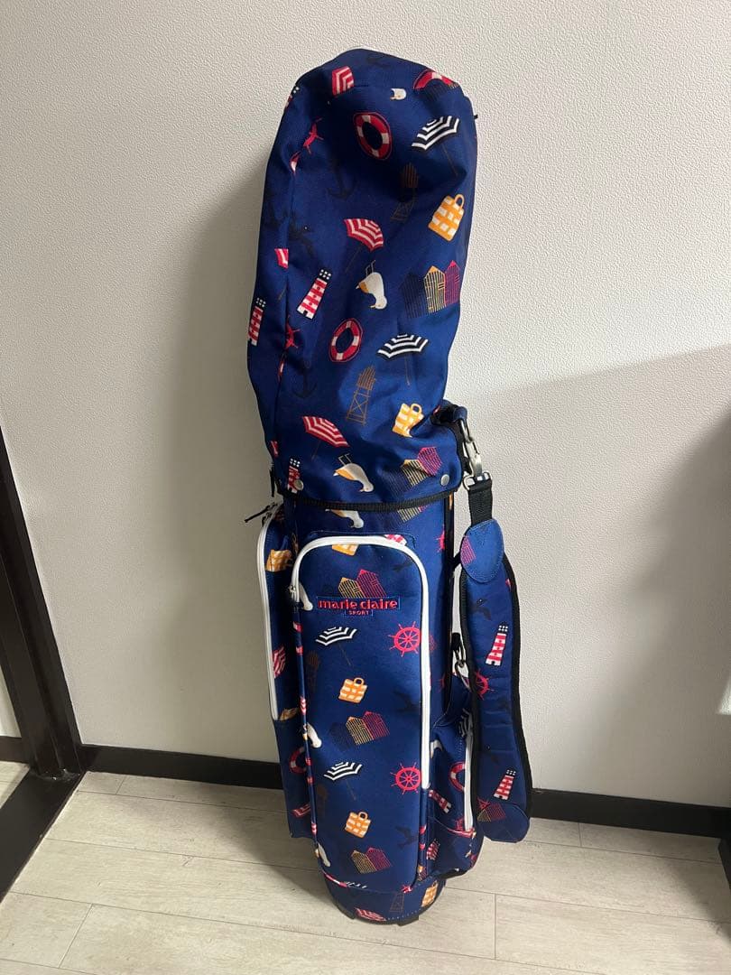 ★お値下げ★ marie claire ゴルフバッグ ネイビー