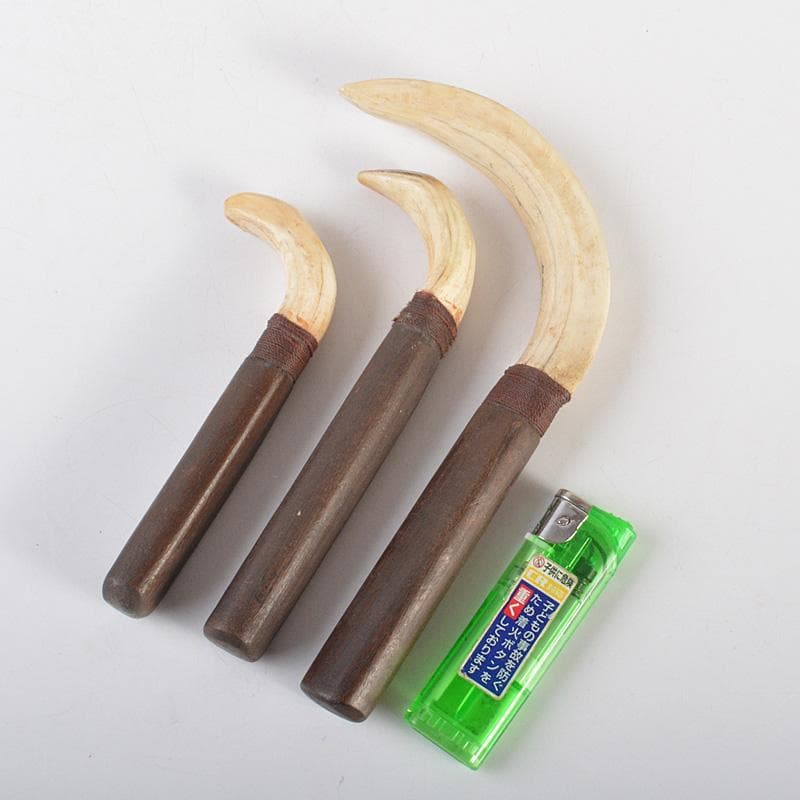 古民芸　イノシシ　猪牙　ちょき　根付　三点　検石見根付　V　6606