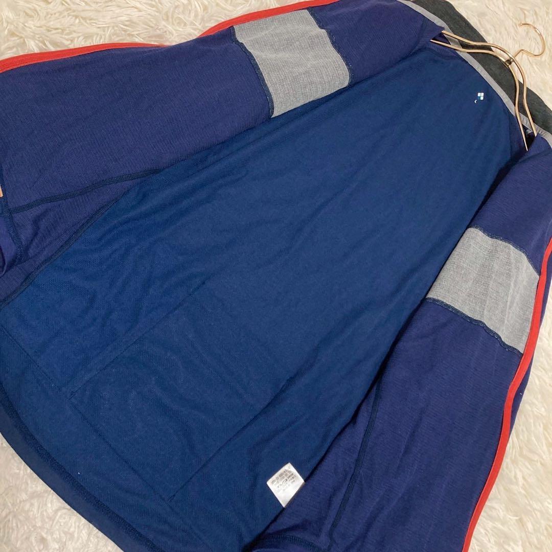 mont-bell メリノウールサイクルジャージ ネイビー L