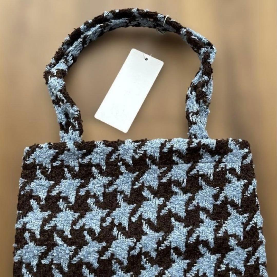 CHANELツイードトートバッグ　ブルー