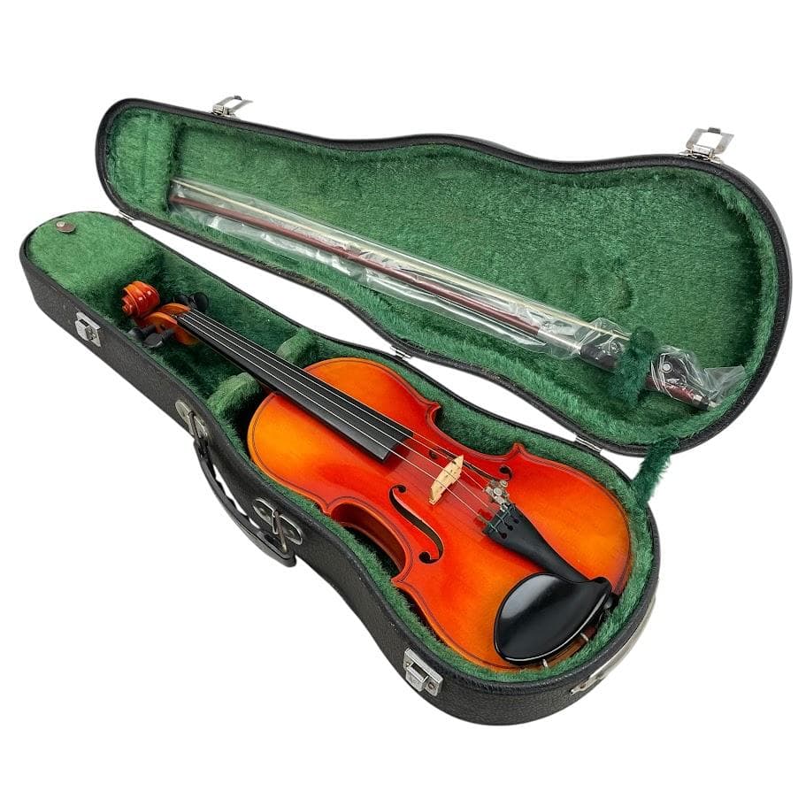 黄金期●鈴木バイオリン● 新品・弓付 No.300 1/4 1982年 一枚板