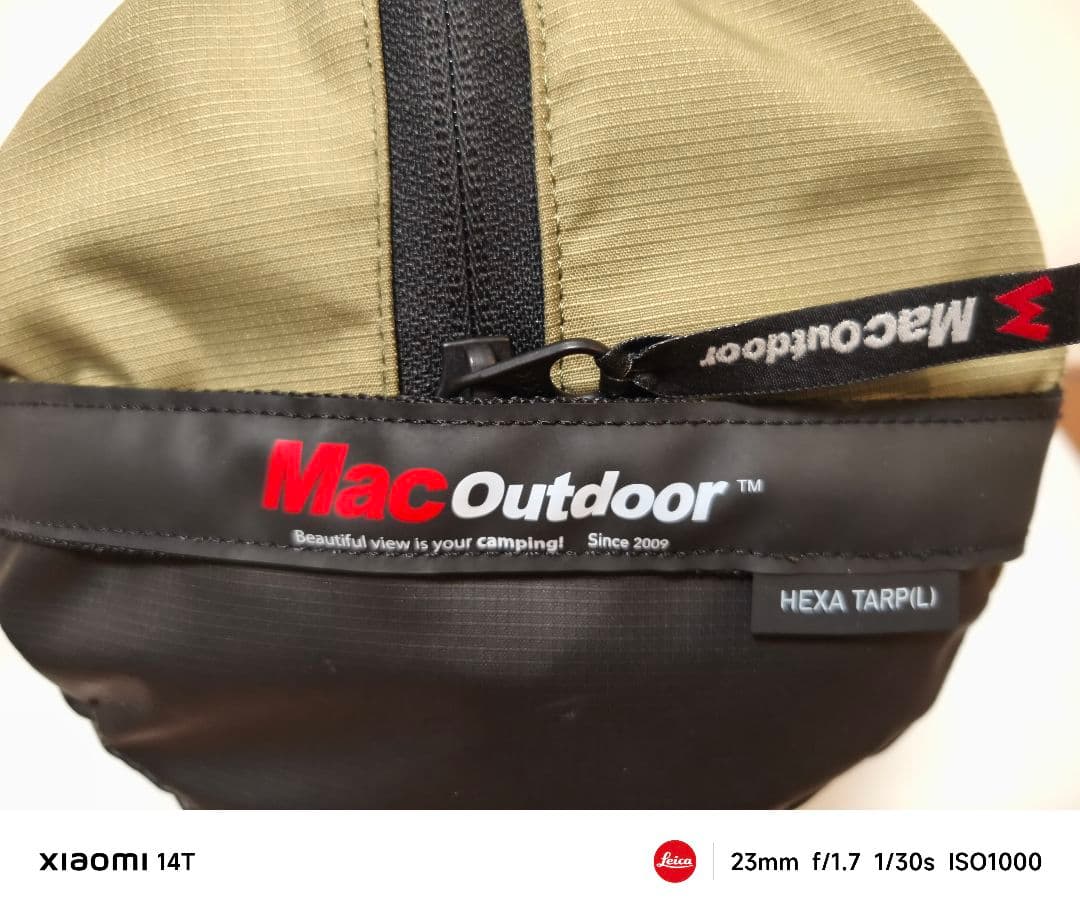 【新品未使用】入手困難 人気品 MacOne ヘキサタープ グラスカーキL