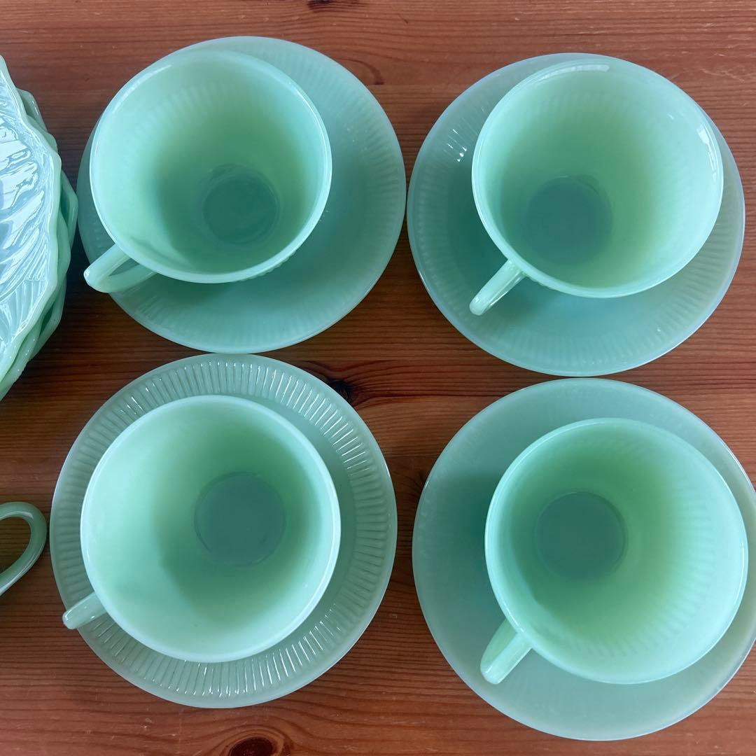 FireKing ファイヤーキング　ジェダイ　カップアンドソーサー　ミルク