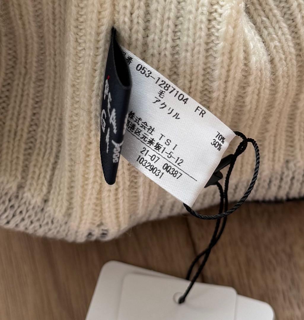 パーリーゲイツ 星マークつば付きニットワッチ　ボーダー