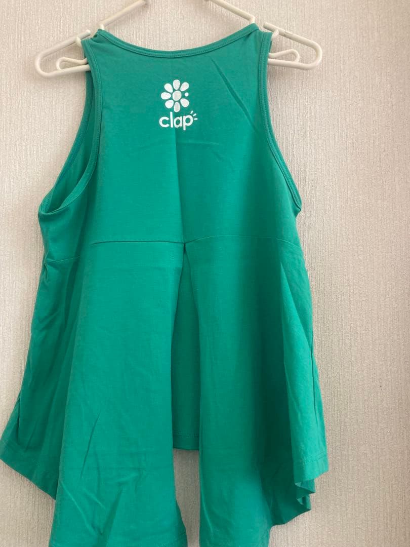 ⭐️クラップ♪( ´θ｀)緑タンクトップと葉柄レギンスセット