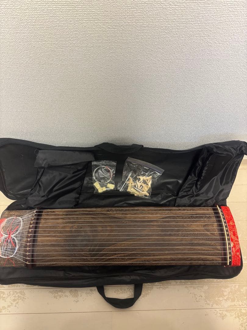 文化箏 大正琴 13弦 和楽器 美品 ソフトケース付 1/2サイズ