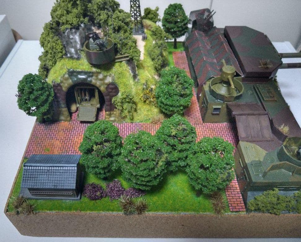 【ワンオフ】HO 仮想　本土決戦　津久田岬砲台　基地　日本軍　要塞　ジオラマ