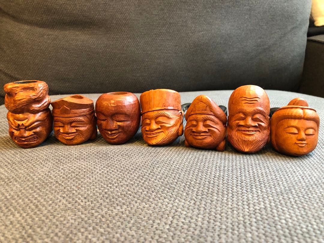 七福神  木製工芸品パイプ