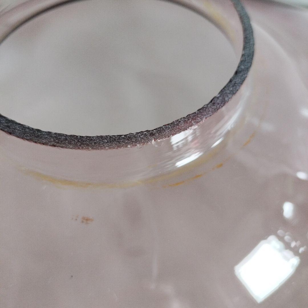 北一硝子　オイルランプ　パープルグラデーション　ひまわり