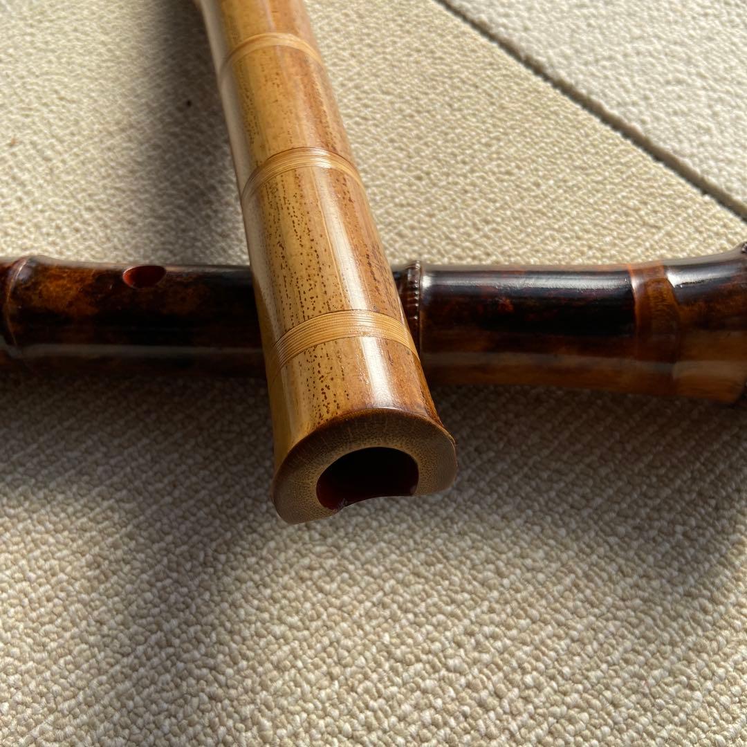 249⭐️尺八真山銘　一尺九寸管　真山銘三印