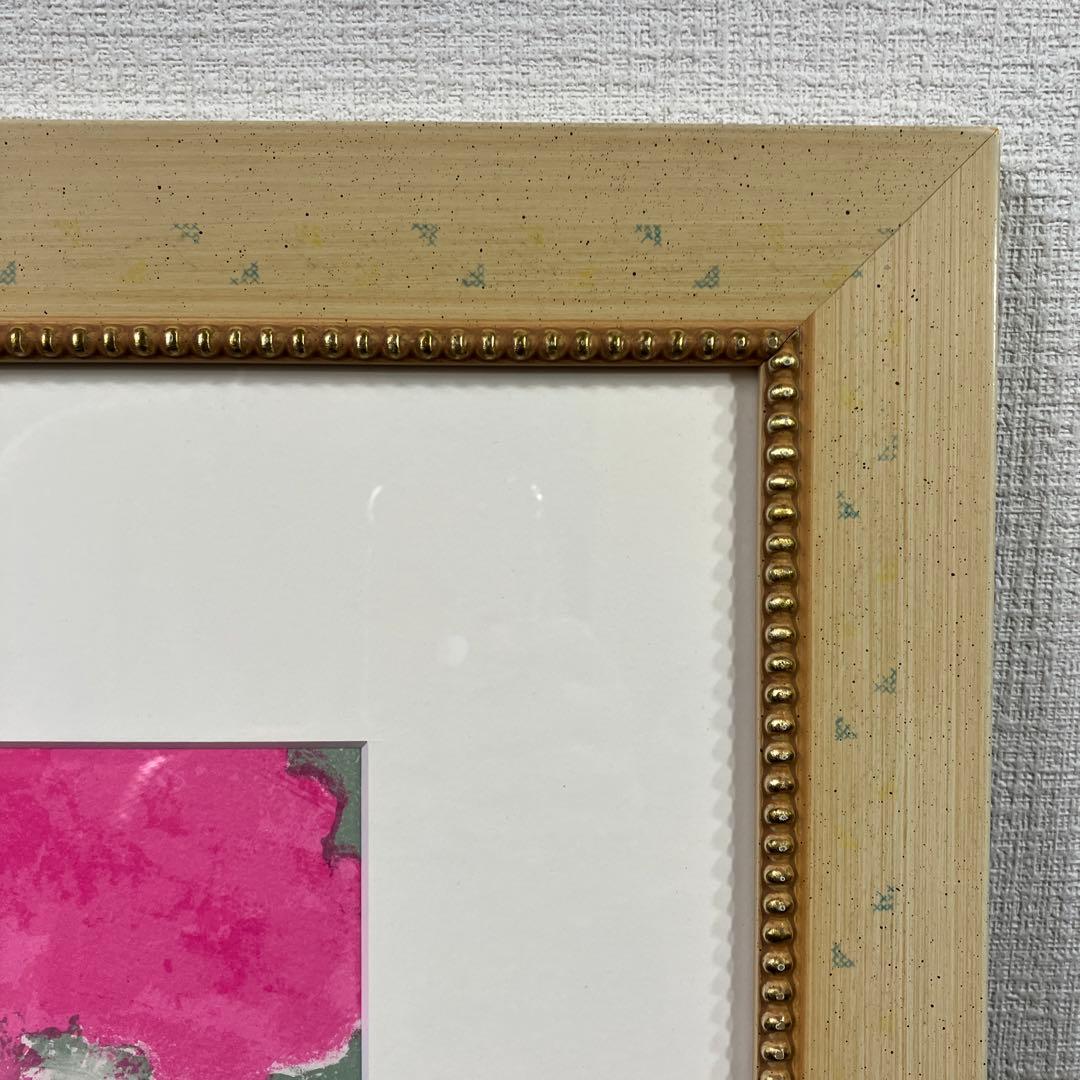 リトグラフ版画　ベルナール•カトラン「アジサイ」