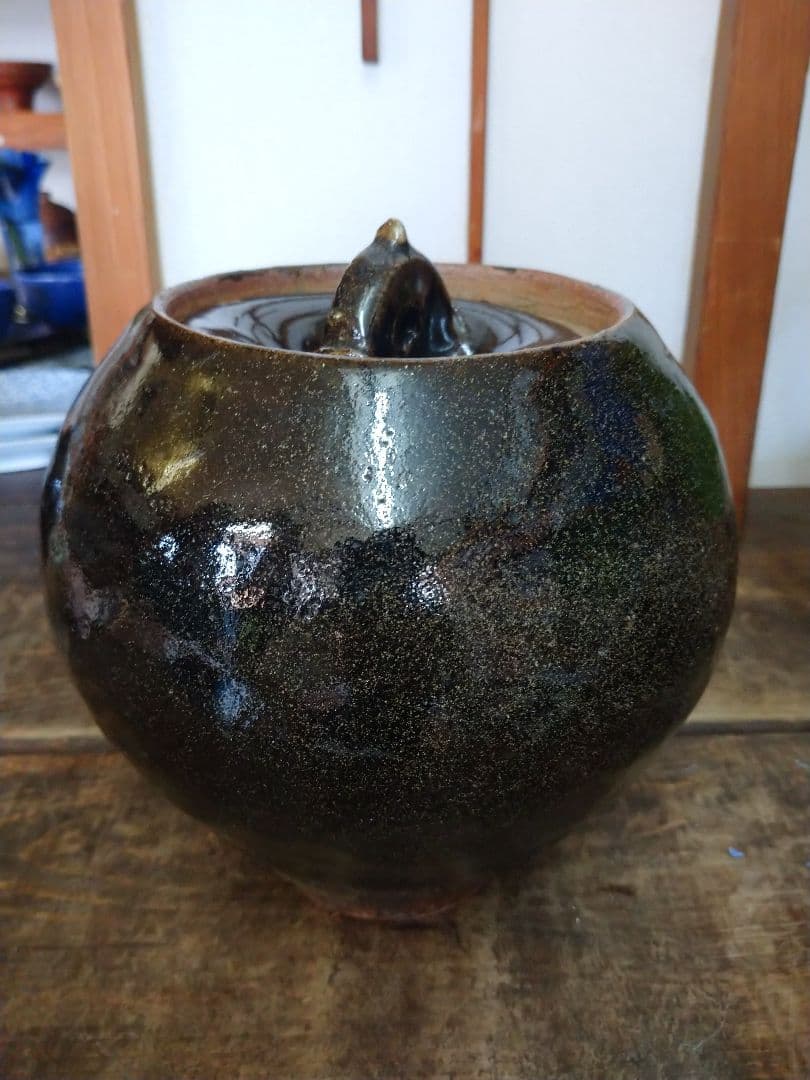 益子焼 水差し 登り窯