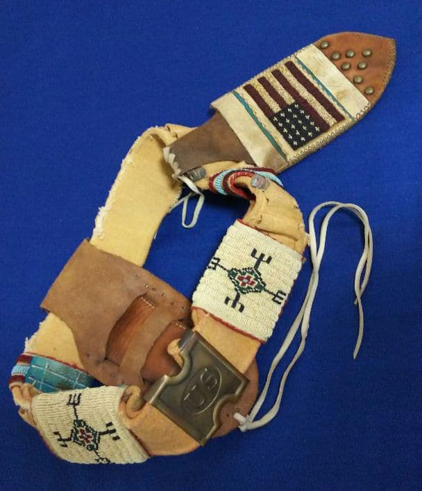 65 入手困難 一点物 1890s アンティーク インディアン US ガンベルト