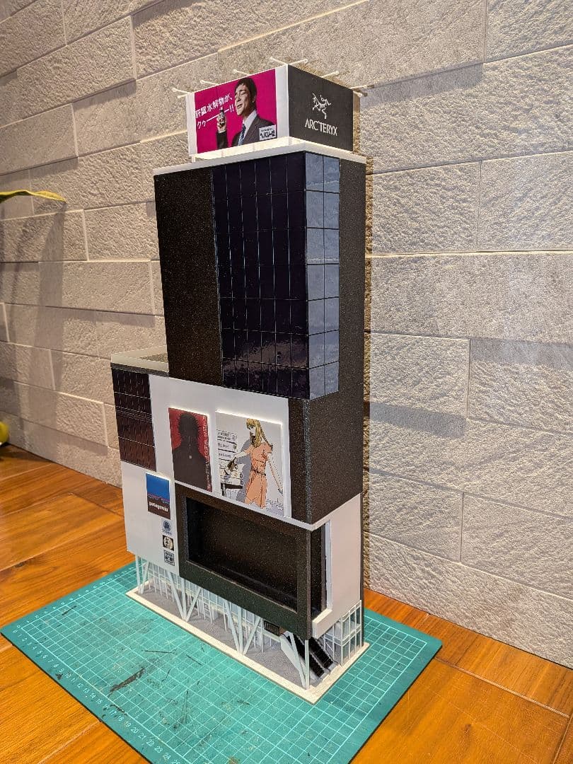 Nゲージ　自作ストラクチャー　駅前複合商業ビル