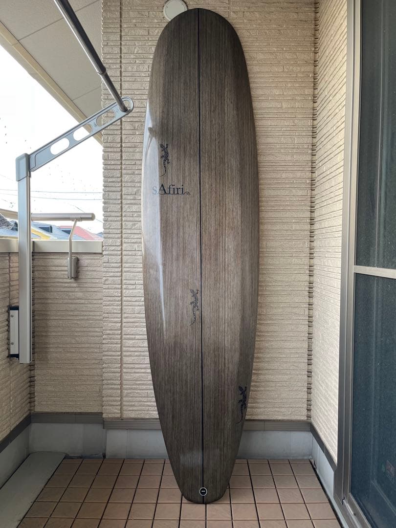 sAfiri ミッドレングスサーフボード 木目調 7フィート