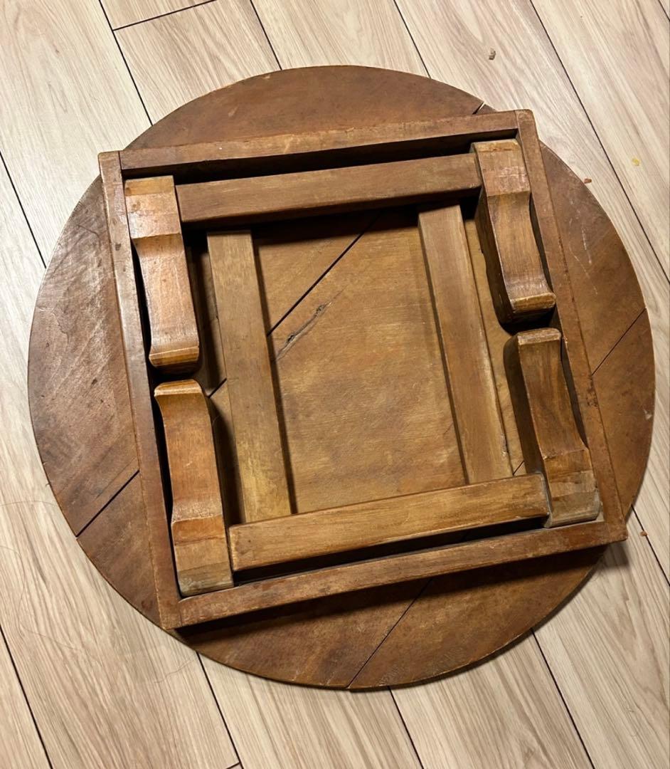 ちゃぶ台 昭和レトロなちゃぶ台　折りたたみ式　コンパクト　アンティーク 和物