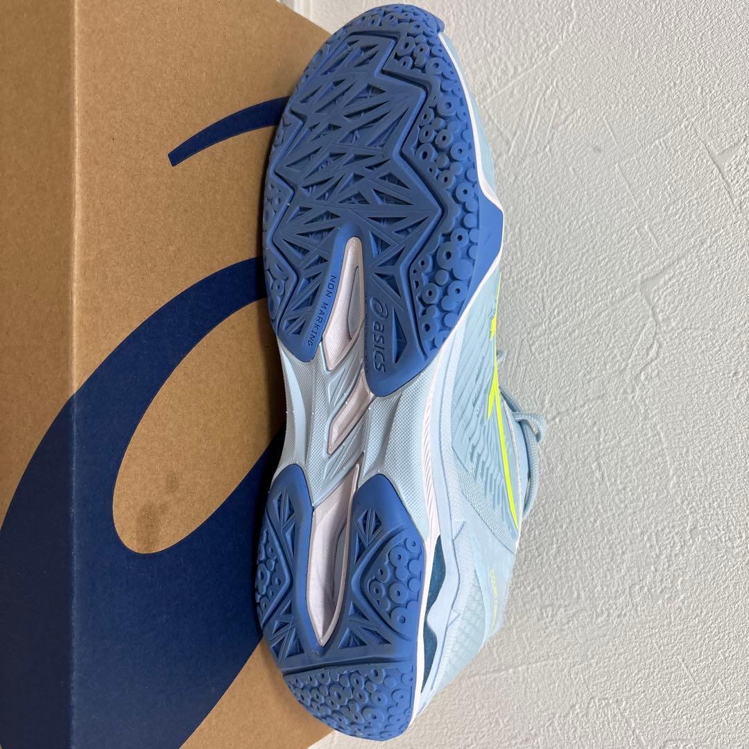 asics バドミントンシューズ 24.0 ライトブルー/イエロー