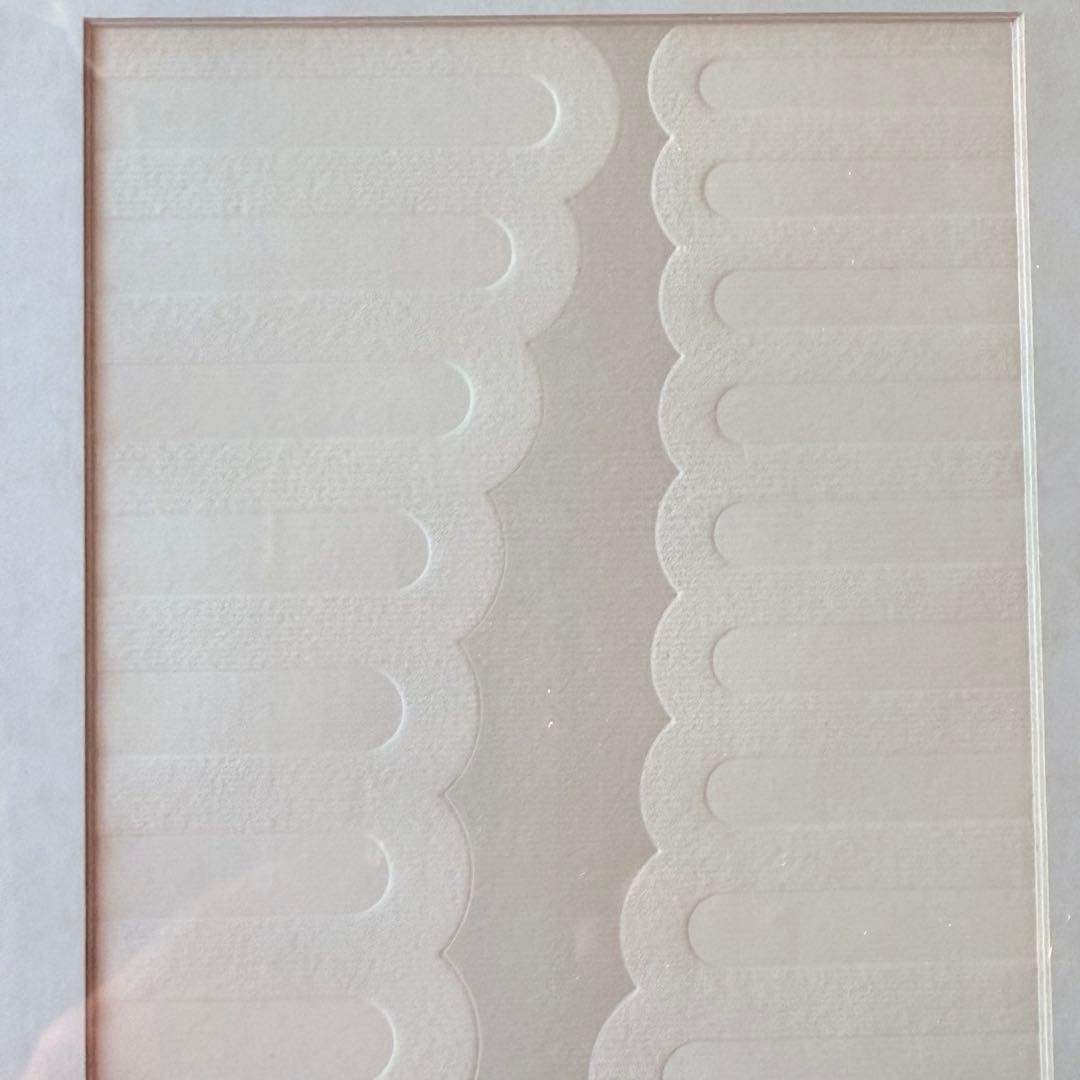 新春感謝‼️永井一正　版画『白いマッス』シルクスクリーン&エンボス　鉛筆署名