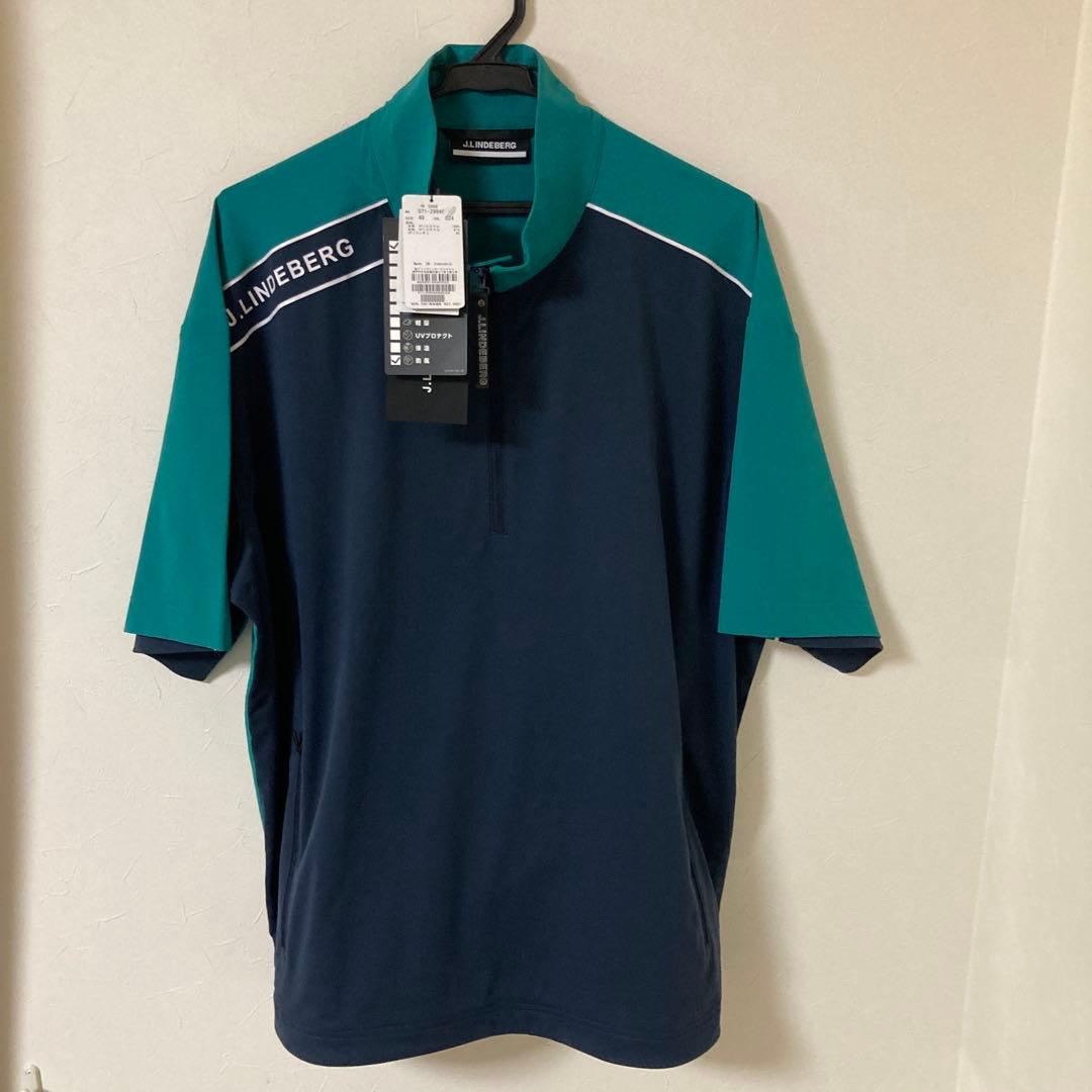 【新品未使用】J.LINDEBERG ゴルフウェア 防風 半袖ハーフジップ