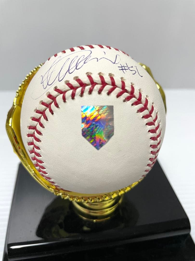 殿堂　イチロー 直筆サインボール 証明書付き3/51 & Toppsカード