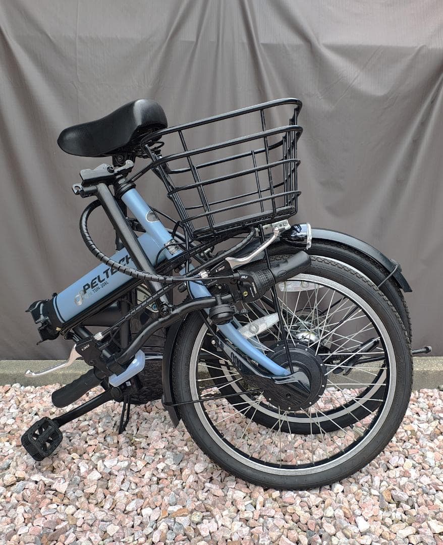 PELTECH TDN-208L ブルー×ブラック 電動アシスト自転車 折り畳み