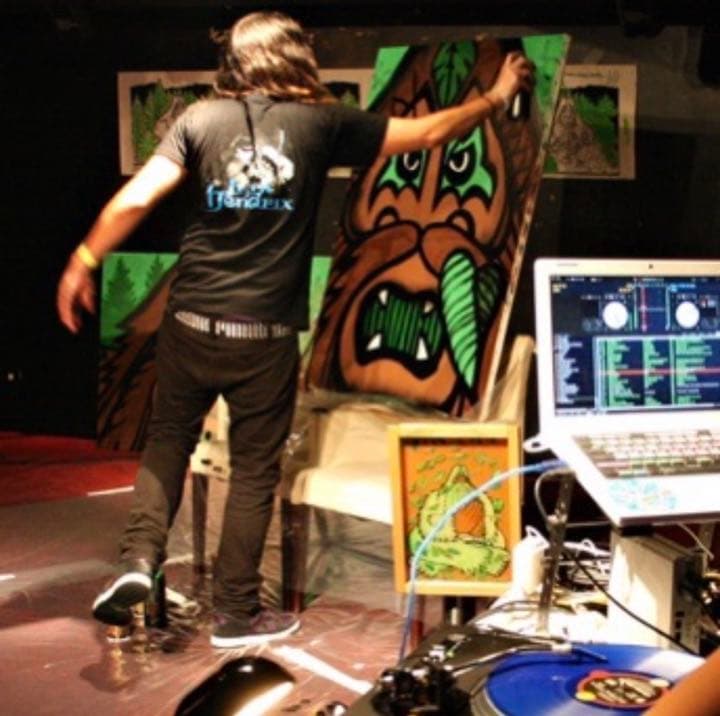 Bigfoot キャンバスアート 作品 手書き