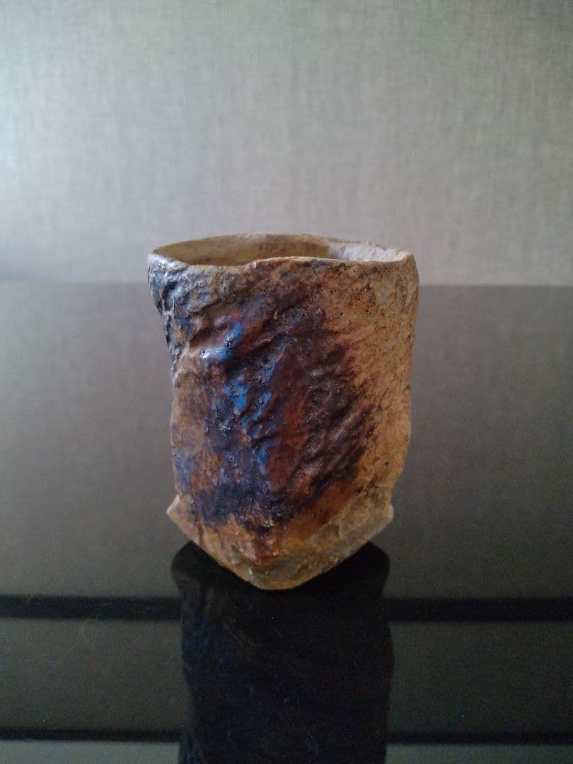 【備前焼 湯呑】焼酎カップにも／共箱付き／伝統工芸士 森本 桂／送料込み！