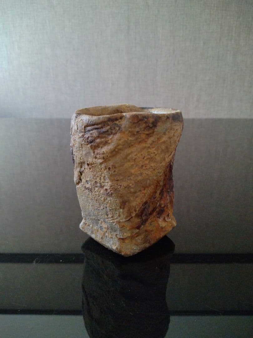 【備前焼 湯呑】焼酎カップにも／共箱付き／伝統工芸士 森本 桂／送料込み！