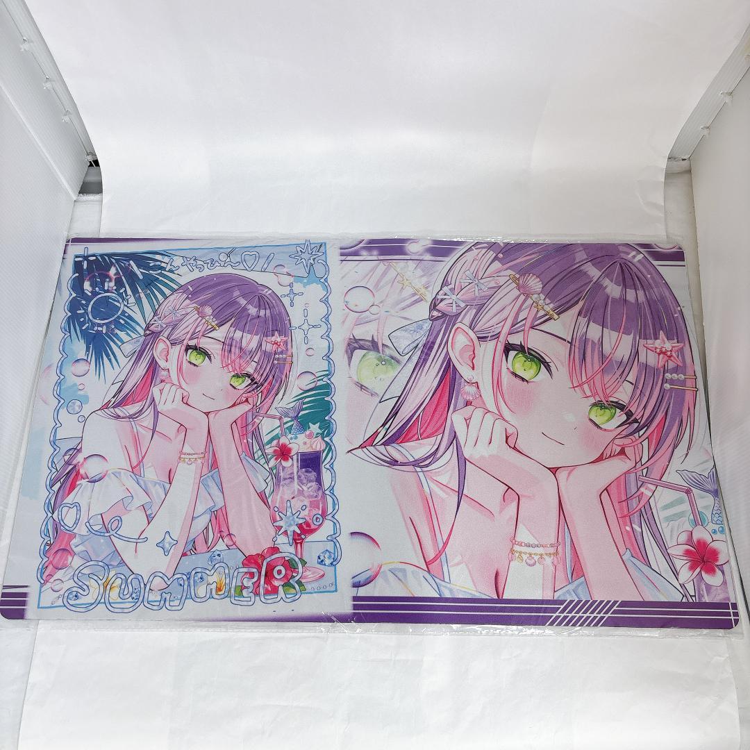 ホロライブ 常闇トワ チェキ風 B スリーブ プレイマット セット shir