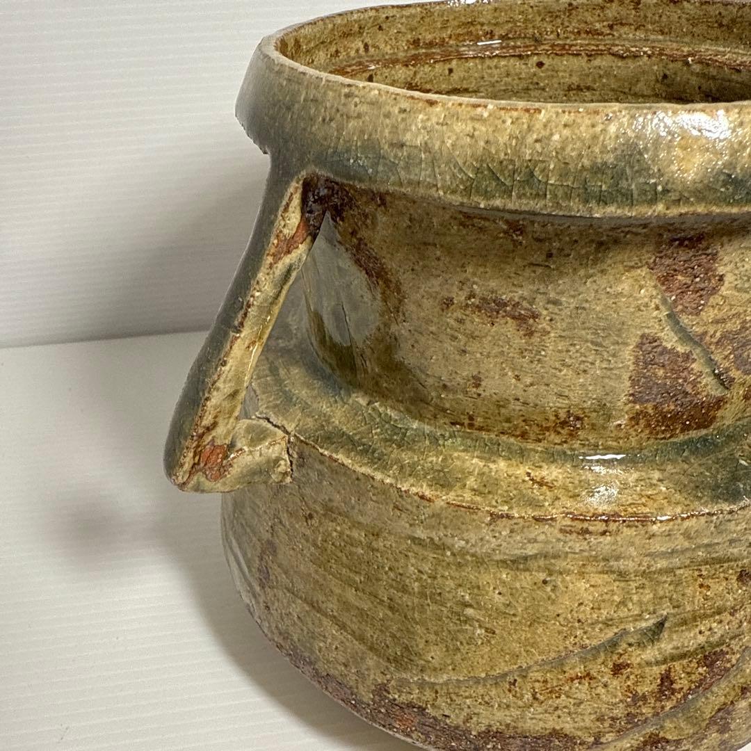 作家物 水指 耳付き 茶道具 陶器