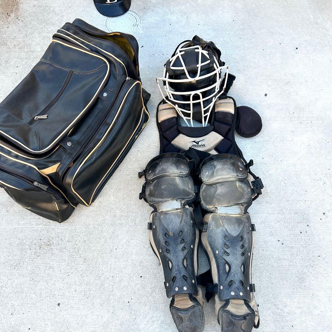 ミズノプロ　キャッチャー防具　セット　マスク　プロテクター　　軟式　野球