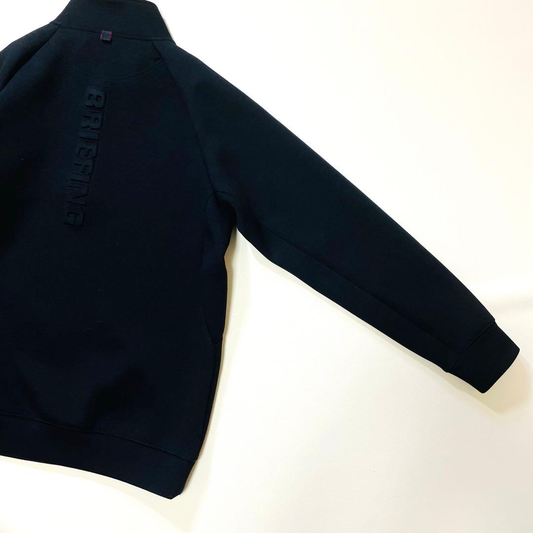 6431【美品】ブリーフィング　ハーフジップスウェット　3Dロゴ　トレーナー