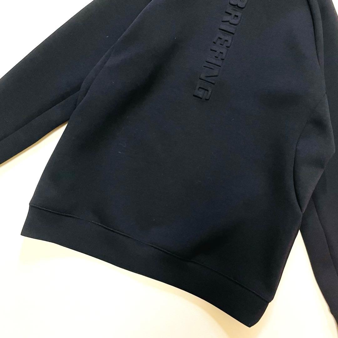 6431【美品】ブリーフィング　ハーフジップスウェット　3Dロゴ　トレーナー