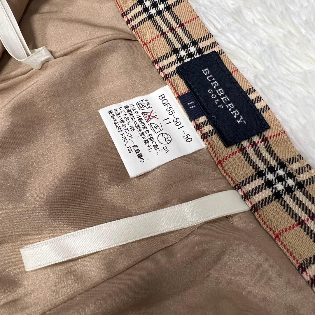 バーバリーゴルフ ノバチェック パンツ ウール100% 11号 Lサイズ