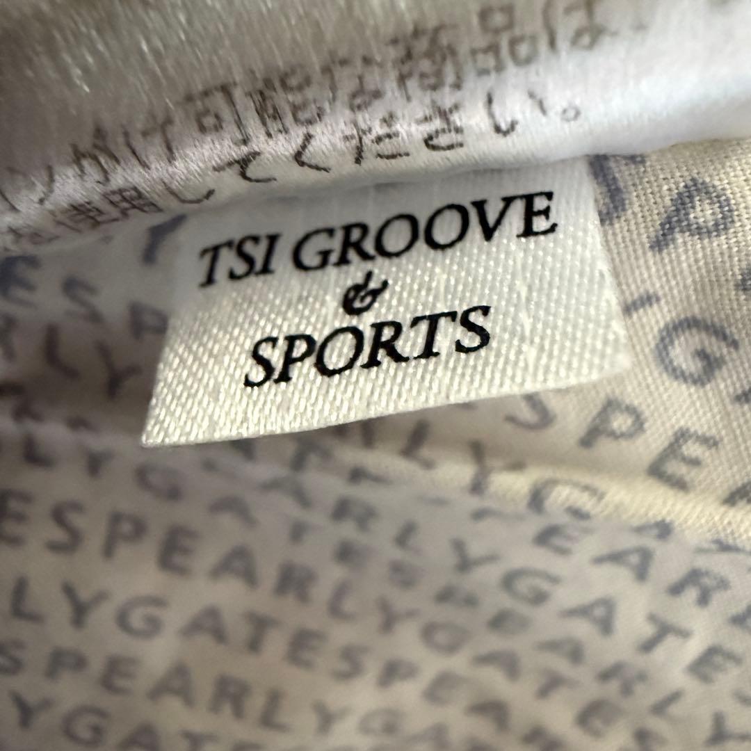 パーリーゲイツ　パンツ　総柄　グレー　M〜L相当　生地厚　コットン素材　白　4