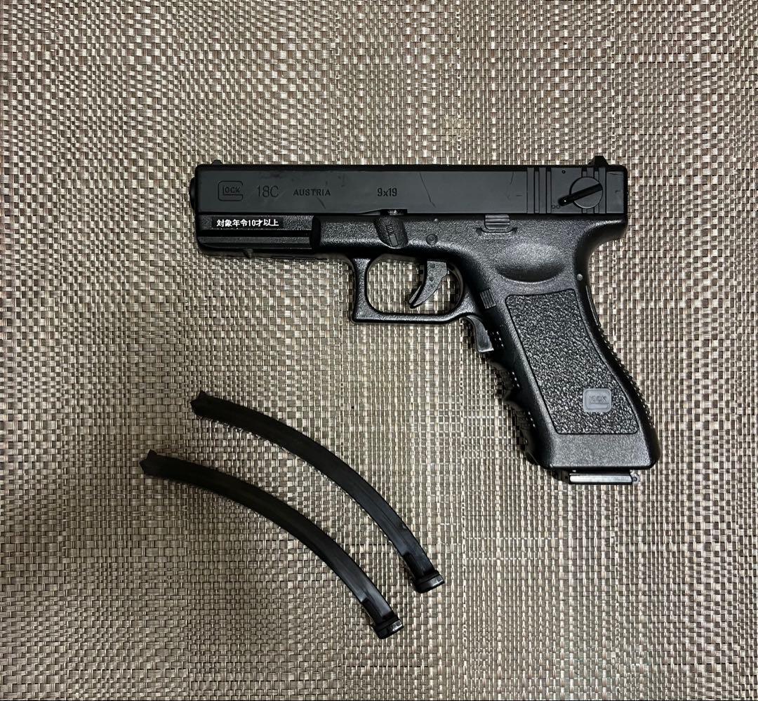 東京マルイ　カスタム品　グロックG18C Glock 電動ガン 金属ピニ　マガ2