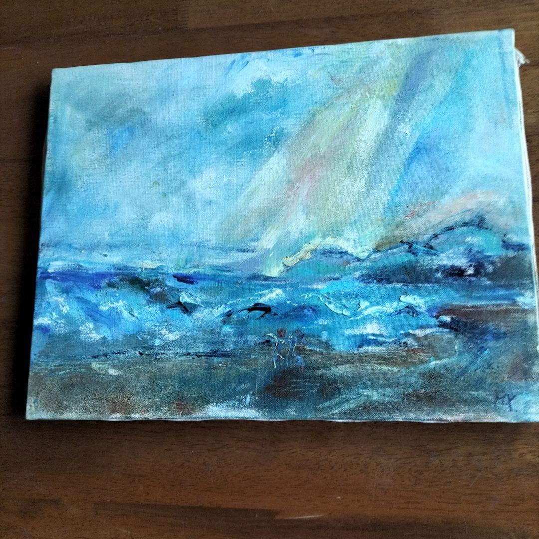 油絵　入野海岸