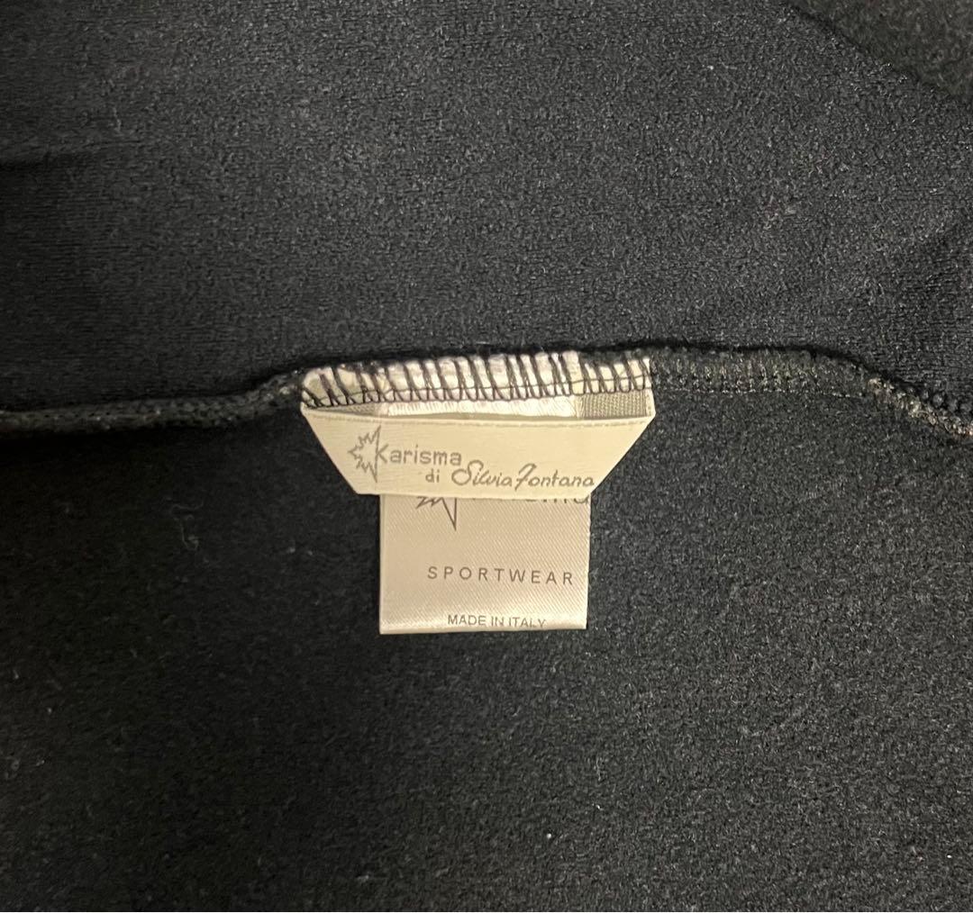 ブラック ストライプ ジャージジャケット 大人用XS karisma